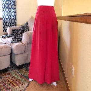 Pink High-waisted Wide-leg Trousers XS